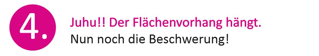 Beschwerungen Schiebevorhang